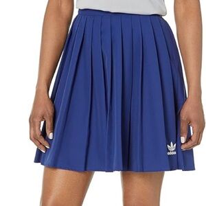 Adidas blue pleated sporty mini skirt NWT